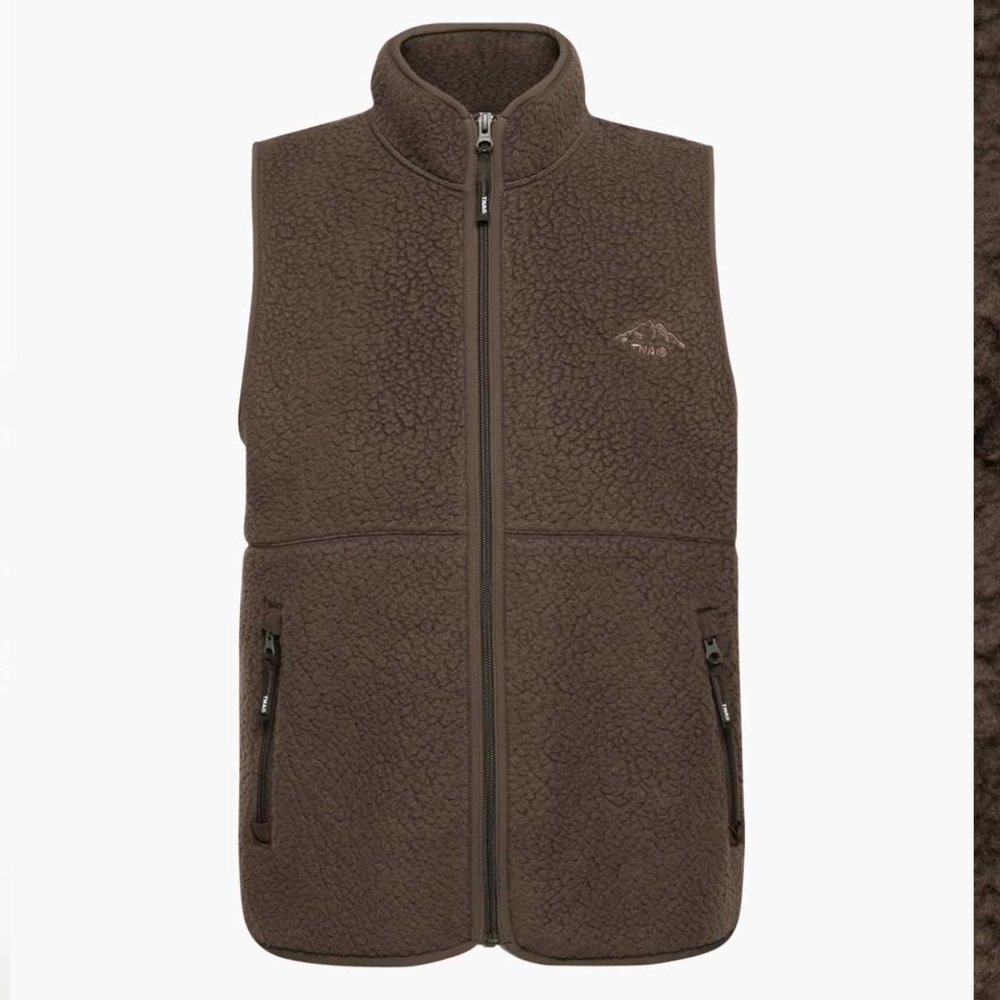 Aritzia Mockneck Vest in Brown